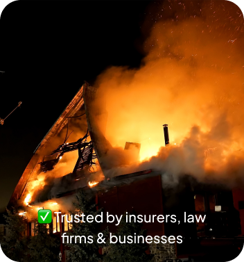 Fire Safety Consulting South Africa – A professional fire safety consultant presents risk assessment findings to a group of business executives in a conference room. A slide showing fire hazard classifications is visible.