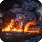 Fire Damage Assessment of a Burned Building – A professional fire damage assessment, evaluating the structural integrity and material loss after a fire to support insurance claims and restoration planning.